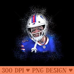 buffalo bills playerdawson knoxfan art - png illustrations