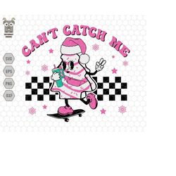 can't catch me svg, christmas tree cake svg, skateboarding cake girls svg, stanley tumbler belt bag svg, santa hat svg,