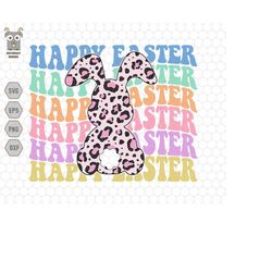 happy easter svg, easter peeps svg, easter bunny svg, leopard bunny svg, retro easter png, lgbt peeps svg, happy easter