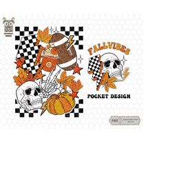 fall vibes png, fall pumpkin png, skull png, fall season gifts, trendy halloween, thunder checkered, baseball fall png,