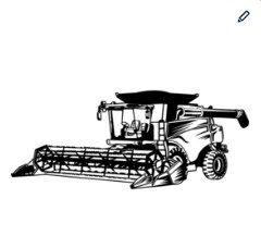 combine harvester svg | combine svg | wheat harvester svg | cricut silhouette cutting file | cuttable clipart vector dig