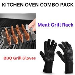 bbq grill gloves & multi grill rack pack(us customers)