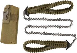 pocket survival hand chainsaw with paracord handle, ideal as outdoor camping, hiking, fishing,emergency tools(uscustomer