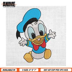 chibi sailor donald duck valentine couple matching embroidery