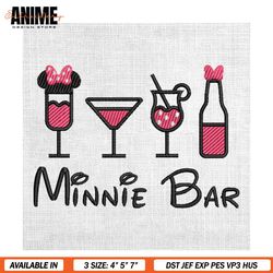 minnie bar disney cocktail valentine day embroidery