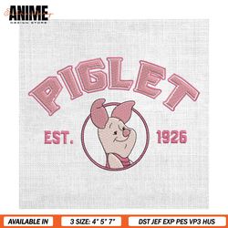 piglet the pig est 1926 embroidery