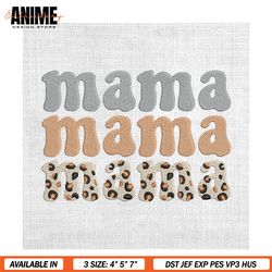 mama mother day leopard print embroidery