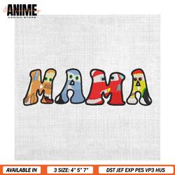 mama disney pixar cars embroidery