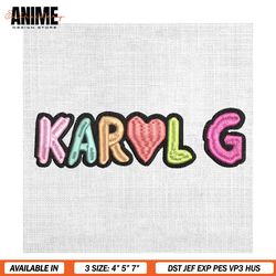 karol g love heart embroidery