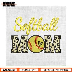 softball mom sport baseball embroidery