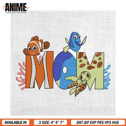 mom disney finding nemo mother day embroidery