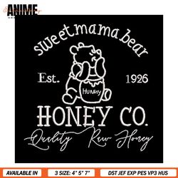 sweet mama bear winnie the pooh honey co embroidery