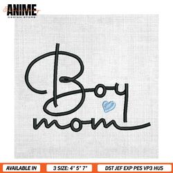 boy mom love mother day embroidery