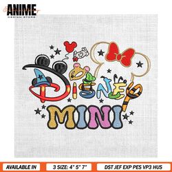 disney mini minnie mouse friends embroidery