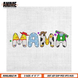 mama woody toy story embroidery