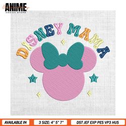 disney mama minnie mouse head mother day embroidery