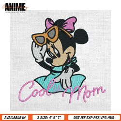 cool mom like disney minnie mouse embroidery