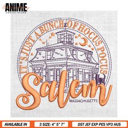 salem massachusetts bunch of hocus pocus embroidery