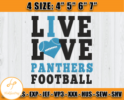Panthers Embroidery, Embroidery, NFL Machine Embroidery Digital, 4 sizes Machine Emb Files -22 & Hoklas