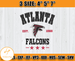 atlanta falcons football embroidery design, brand embroidery, nfl embroidery file, logo shirt 02