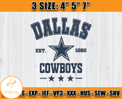 dallas cowboys football embroidery design, brand embroidery, nfl embroidery file, logo shirt 05