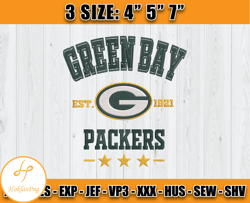 green bay packers football embroidery design, brand embroidery, nfl embroidery file, logo shirt 07