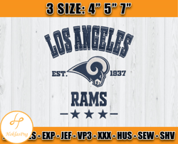 los angeles rams football embroidery design, brand embroidery, nfl embroidery file, logo shirt 08