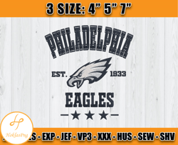 philadelphia eagles football embroidery design, brand embroidery, nfl embroidery file, logo shirt 12