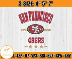 san francisco 49ers football embroidery design, brand embroidery, nfl embroidery file, logo shirt 13