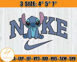 stitch disney nike embroidery design file, disney nike machine embroidery, anime embroidery