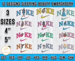 bundle 12 designs sleep beauty embroidery, embroidery file, applique embroidery designs