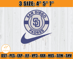 san diego padres embroidery, all teams mlb embroidery, embroidery machine