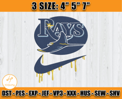 tampa bay rays nike embroidery, nike mlb embroidery, embroidery machine file