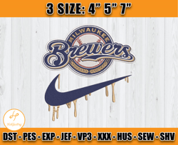 milwaukee brewers embroidery, mlb nike embroidery, embroidery pattern