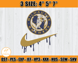 brewers embroidery, nike mlb embroidery, embroidery machine file