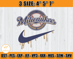 milwaukee brewers embroidery, mlb nike embroidery, embroidery machine