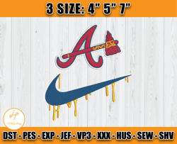 atlanta braves embroidery, mlb nike embroidery, embroidery machine file