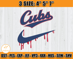 chicago cubs embroidery, mlb nike embroidery, embroidery machine file