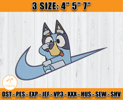 nike bluey embroidery, bluey character embroidery, embroidery pattern