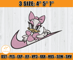 nike daisy duck embroidery, nike disney embroidery, donal duck embroidery