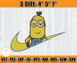 nike minion kevin embroidery, nike disney embroidery, minion embroidery x