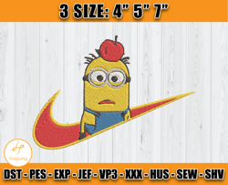 nike minion embroidery, minion embroidery, embroidery pattern