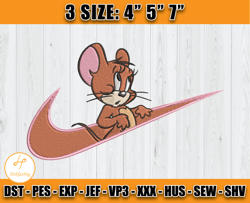 nike jerry embroidery, tom and jerry embroidery, machine embroidery pattern