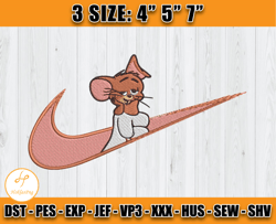 jerry embroidery, disney nike embroidery, nike fashion tom and jerry embroidery