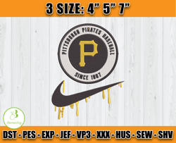 Nike Pittsburgh Pirates Baseball Since 1887, Nike MLB Embroidery, Embroidery Machine file