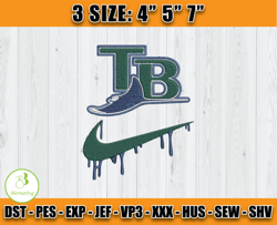 Tampa Bay Rays Embroidery, MLB Nike Embroidery, Embroidery pattern