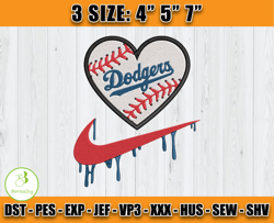 Los Angeles Dodgers Embroidery, MLB Nike Embroidery, Machine embroidery pattern