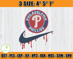 mlb nike embroidery, philadelphia phillies embroidery, embroidery pattern x