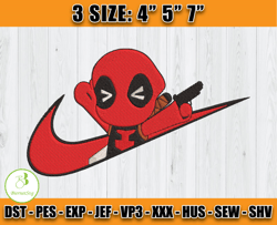 nike deadpool embroidery, nike disney embroidery, embroidery pattern