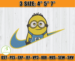 nike minion dave embroidery, nike disney embroidery, minion embroidery